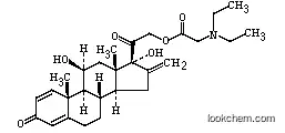 Molecular Structure of 6890-42-2 ((11beta)-11,21-Dihydroxy-16-methylene-3,20-dioxopregna-1,4-dien-17-yl 2-amino-2-ethylbutanoate)